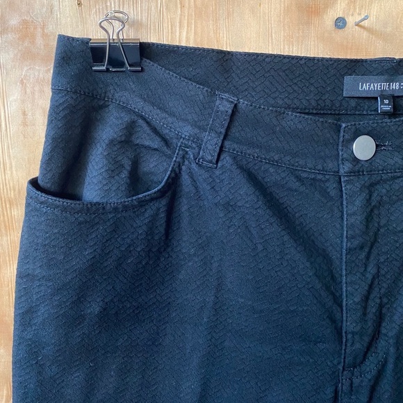 Lafayette 148 Black Animal Print Tapered leg Pant - Picture 11 of 11